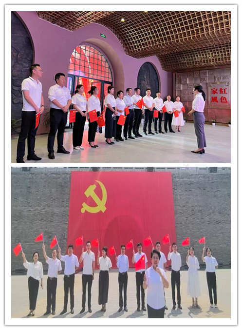 7月1日，参观金延安红色家风馆，歌唱《没有共产党就没有新中国》.jpg